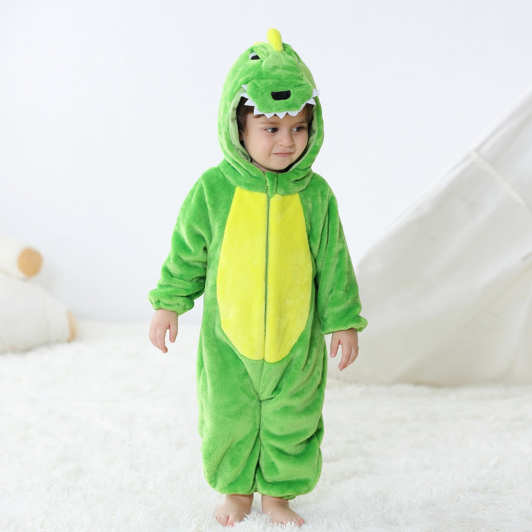 One zip. One very cute dinosaur.
